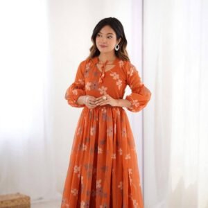 the orange safari muse gown
