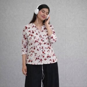 zamkudi floral rayon co ord set – 3