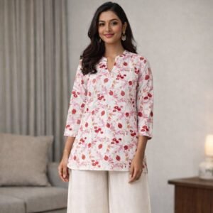 zamkudi floral rayon co ord set – 5