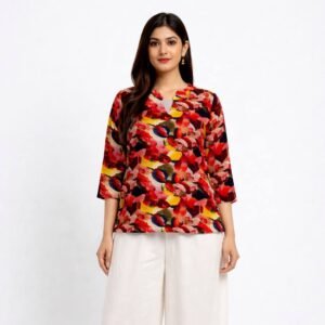 zamkudi floral rayon co ord set – 10