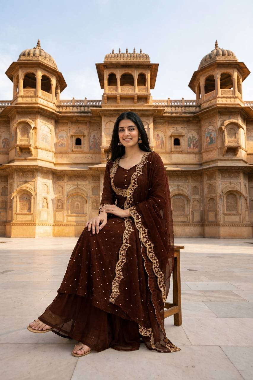 vichitra silk cape style lehenga set – 2 vichitra silk cape style lehenga set – 2