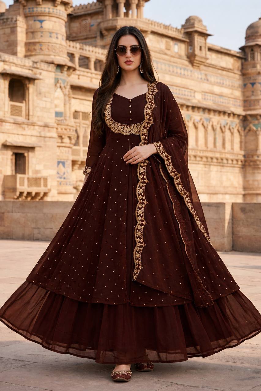 vichitra silk cape style lehenga set – 2 vichitra silk cape style lehenga set – 2