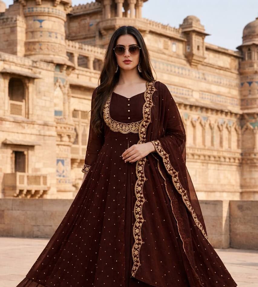 vichitra silk cape style lehenga set – 2 vichitra silk cape style lehenga set – 2