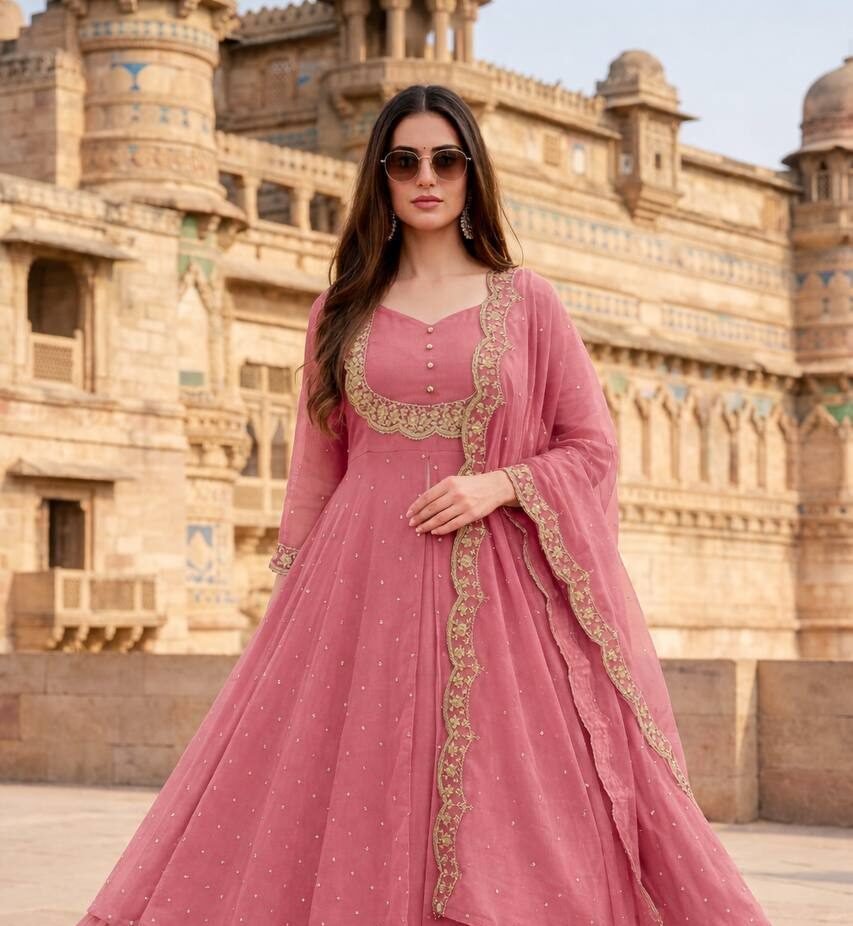 vichitra silk cape style lehenga set – 3 vichitra silk cape style lehenga set – 3