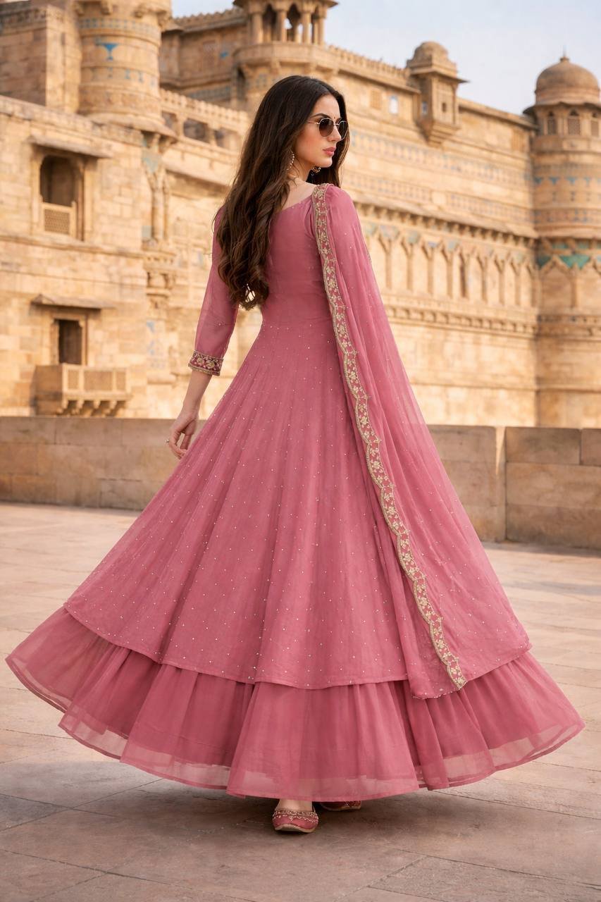 vichitra silk cape style lehenga set – 3 vichitra silk cape style lehenga set – 3