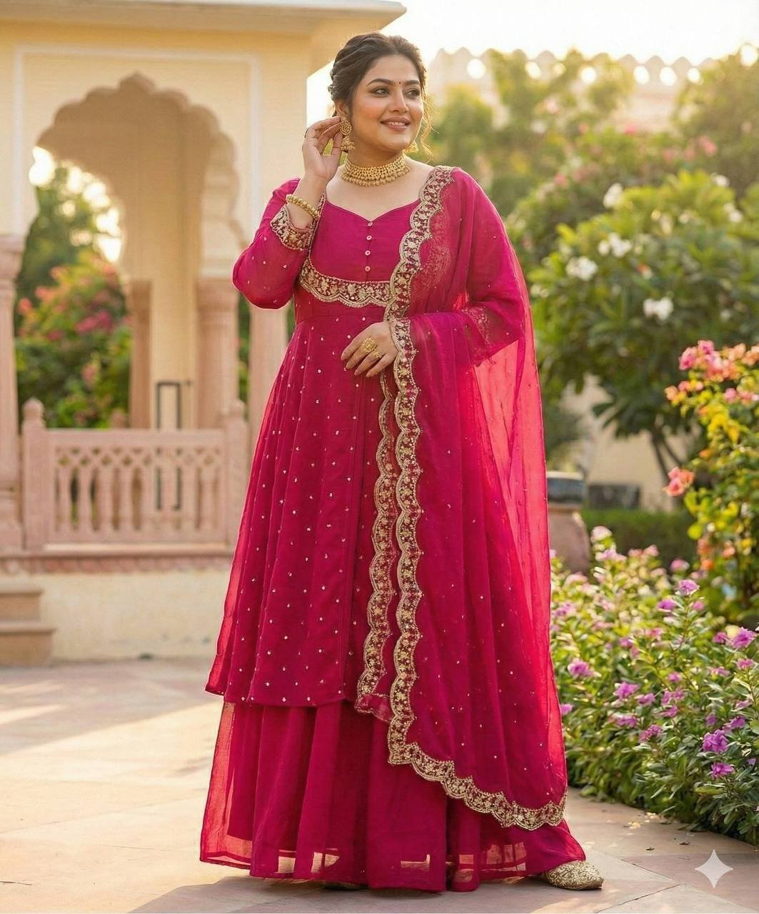 vichitra silk cape style lehenga set vichitra silk cape style lehenga set