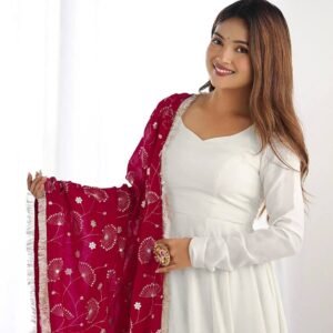 solid anarkali gown 1