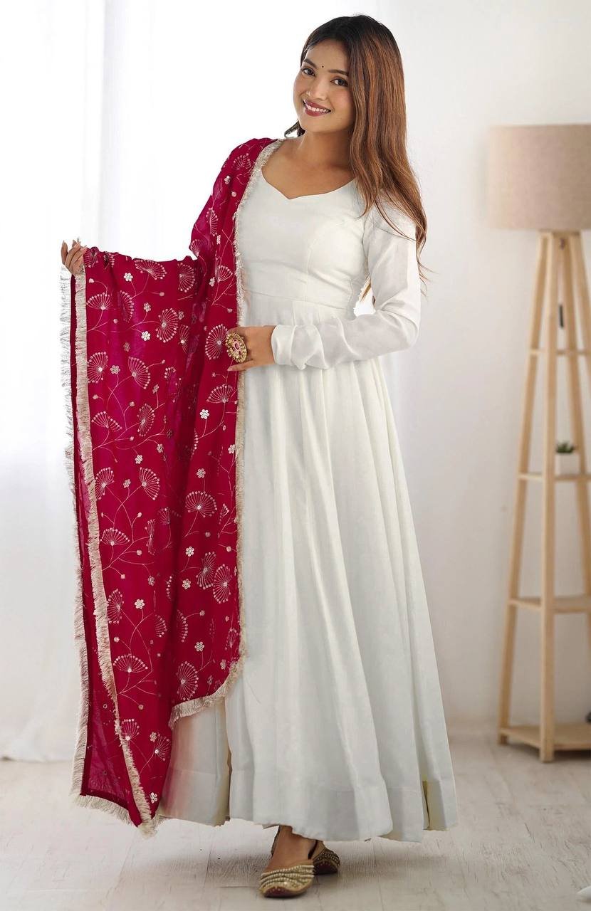 solid anarkali gown 1 solid anarkali gown 1