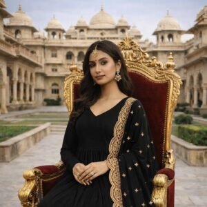 dhanvi gown with dupatta collection 1