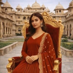 dhanvi gown with dupatta collection – 2