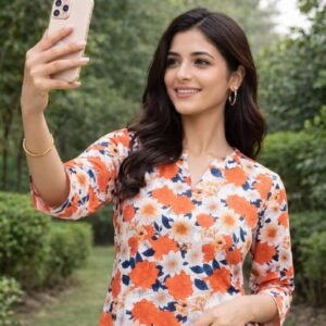 the zamkudi 2 co ord set in orange floral