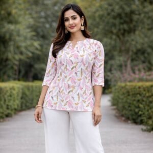 the zamkudi pink leaves co ord set