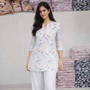 the sonpari 2 co ord set in pastel geo lines