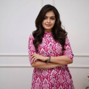 the soniya 3 palazzo set in magenta ikat